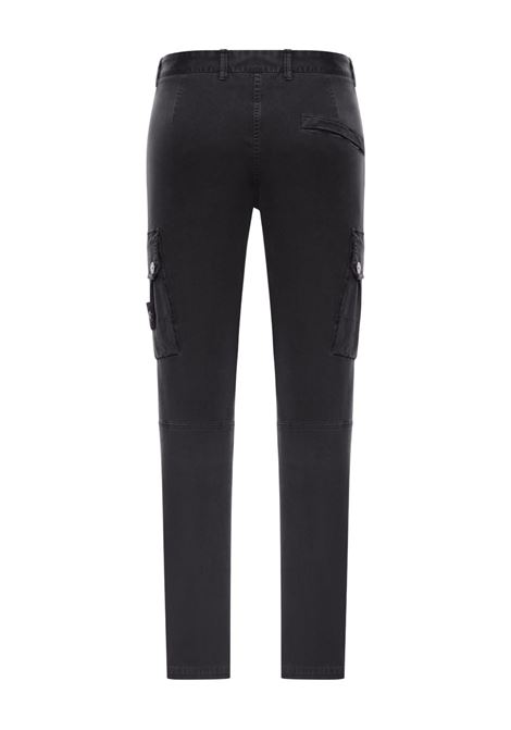 pantaloni stretch organic broken twill cotton uomo neri STONE ISLAND | K2S15 3100034 S00L1V0129